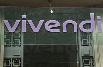 The logo is pictures of the French media company Vivendi S.A. in Paris, Friday, Sept. 16, 2016. (AP Photo/Michel Euler)