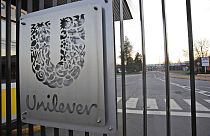 A view of the Unilever factory in Casalpusterlengo, near Lodi in Northern Italy. Feb. 21, 2020. 