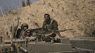 Ισραηλινοί στρατιώτες σε άρμα μάχης στη Λωρίδα της Γάζας