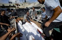 Muertos en un camión tras el ataque israelí al campamento de refugiados de Al Mawasi