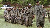 Foto de archivo - militares del PKK