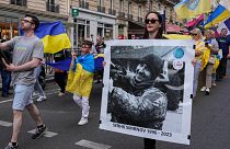 A tüntetést a Franciaországi Ukránok Szövetsége szervezte