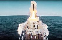 شلیک موشک کروز از روی یک ناو جنگی روسیه در دریای سیاه (آرشیوی)