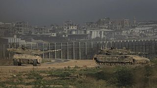 İsrail tankları Gazze sınırında, Pazar, 14 Temmuz 2024.
