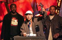 2000 MTV Müzik Ödülleri'nde Eminem Yılın En iyi Rap Müzik Klibi ödülünü alıyor. (Fotoğraf: Getty Images)
