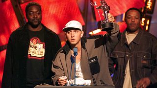 2000 MTV Müzik Ödülleri'nde Eminem Yılın En iyi Rap Müzik Klibi ödülünü alıyor. (Fotoğraf: Getty Images)