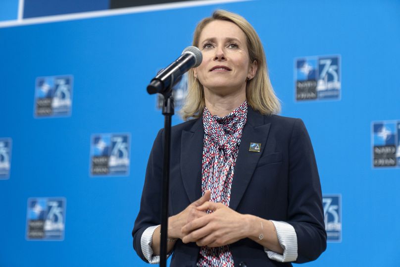 La prima ministra estone Kaja Kallas al vertice della Nato a Washington, 11 luglio 2024