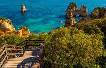 Hike to hidden coves in Lagos, Portugal.
