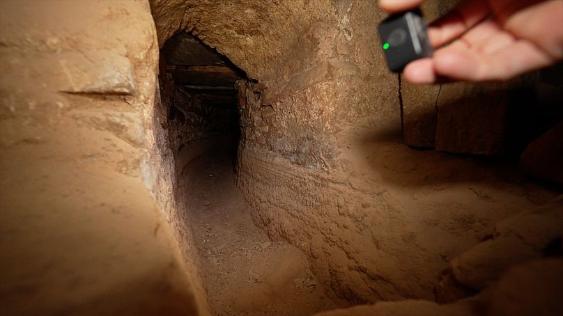 O reservatório principal do aqueduto, em Chalandri, filtrava a água que fluía para o centro de Atenas