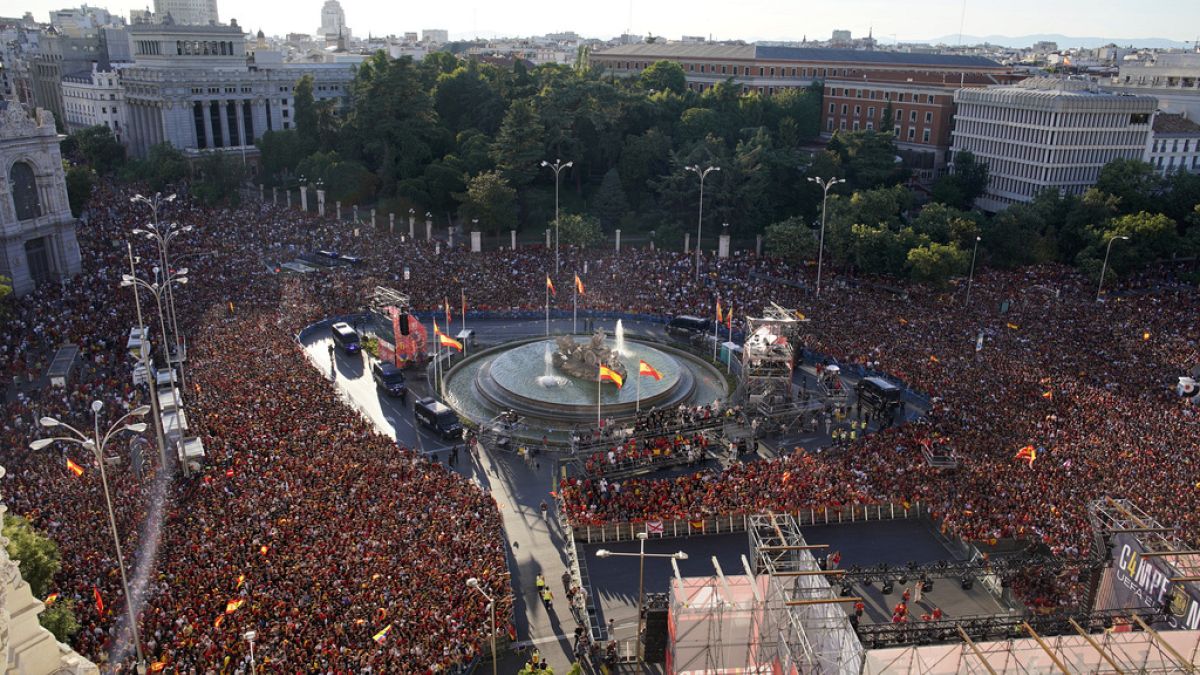 Celebraciones en Cibeles. 