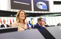 Roberta Metsola foi reeleita Presidente do Parlamento Europeu.
