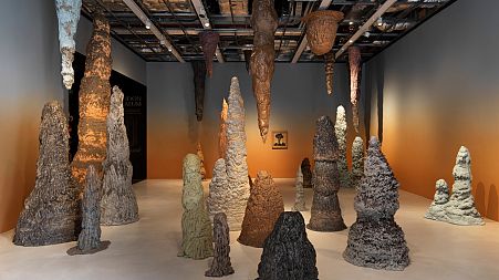 Goshka Macuga, 'Born from Stone' (2024) at London Mithraeum Bloomberg SPACE