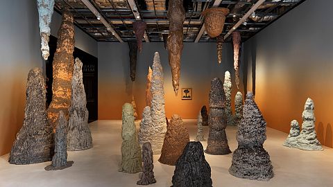 Goshka Macuga, 'Born from Stone' (2024) at London Mithraeum Bloomberg SPACE
