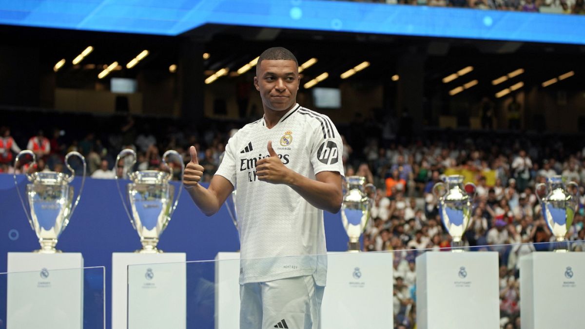 Kylian Mbappé bei der Präsentation in Madrid