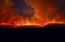 Wildfire in Dropull, Albania on July 9, 2024.
