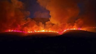 Wildfire in Dropull, Albania on July 9, 2024.