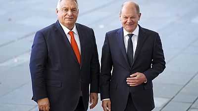 ARCHÍV: Orbán Viktor és Olaf Scholz Berlinben, 2022. október 10-én 