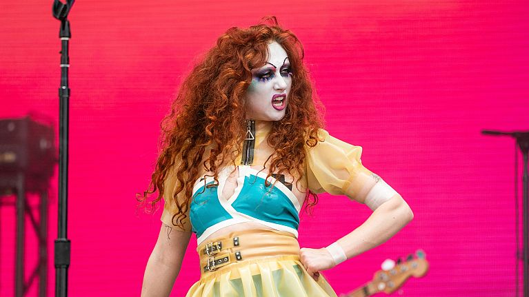 Chappell Roan performs during the Bonnaroo Music & Arts Festival on Sunday, June 16, 2024, in Manchester, Tenn. 