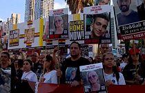 Протест в Тель-Авиве с требованием к правительству заключить сделку по освобождению заложников среда, 17 июля 2024 года