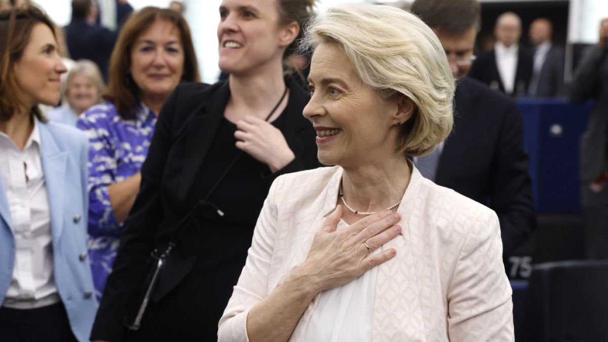 Avrupa Komisyonu Başkanı Ursula von der Leyen, Strazburg, 18 Temmuz 2024. 