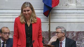 Yaël Braun-Pivet in the National Assembly, Thursday, July 18, 2024 in Paris. 