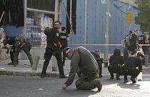 Ισραηλινές δυνάμεις ασφαλείας στο σημείο της φονικής έκρηξης στο Τελ Αβίβ