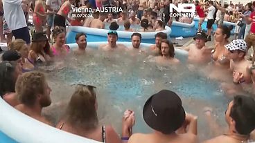 Eisbaden mit 4 Grad kalten Wasser in Wien - für den guten Zweck
