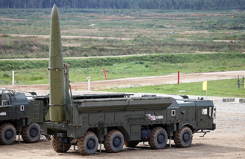Iskander M kettős képességű orosz rakéta Fehéroroszországban
