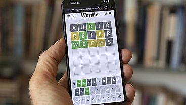  A Wordle game is seen on a mobile phone (file photo)