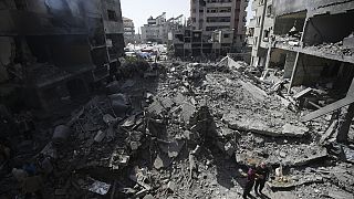 Edifici distrutti a Gaza, immagine d'archivio