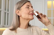 The nasal spray showed promise in tests on old mice, clearing away proteins in the brain that impair cognitive function.