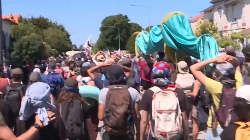 There were two 2,000-strong marches taking place in La Rochelle.