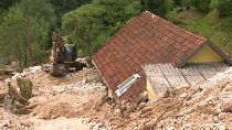 Una riada en Eslovenia provoca un corrimiento de tierras