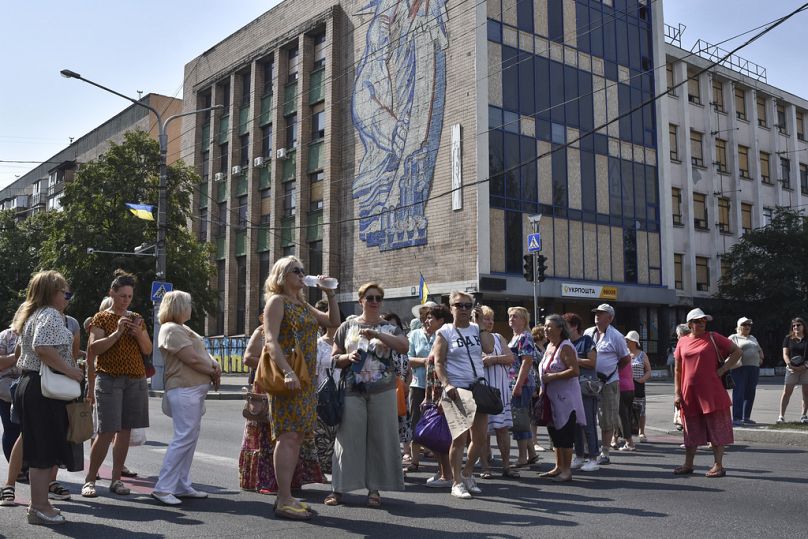 Protesta contra los cortes de luz. 