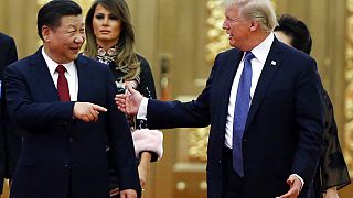 Hszi Csin-ping és Donald Trump 2017-ben Pekingben  
