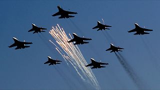 عکس تزئینی از رزم‌آیش نیروی هوایی روسیه با جنگنده‌های میگ
