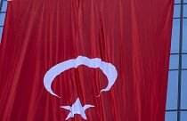  علم كبير لدولة تركيا في مقر الأمم المتحدة، الأحد 19 سبتمبر 2021، في نيويورك. 