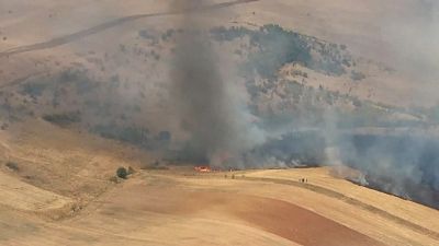 Imagen de los incendios en Macedonia del Norte
