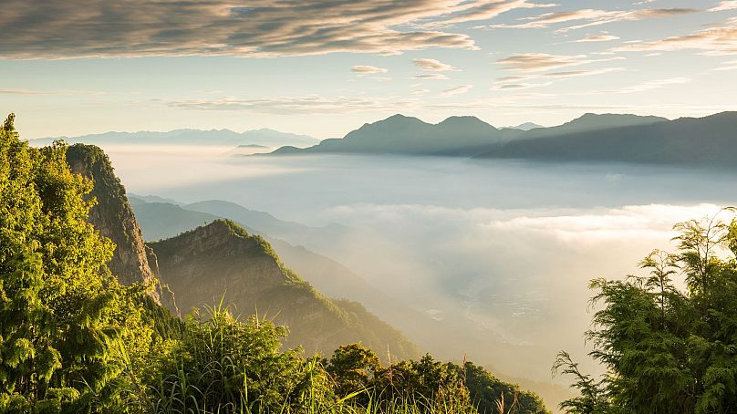 Mountain over the clouds in Taiwan