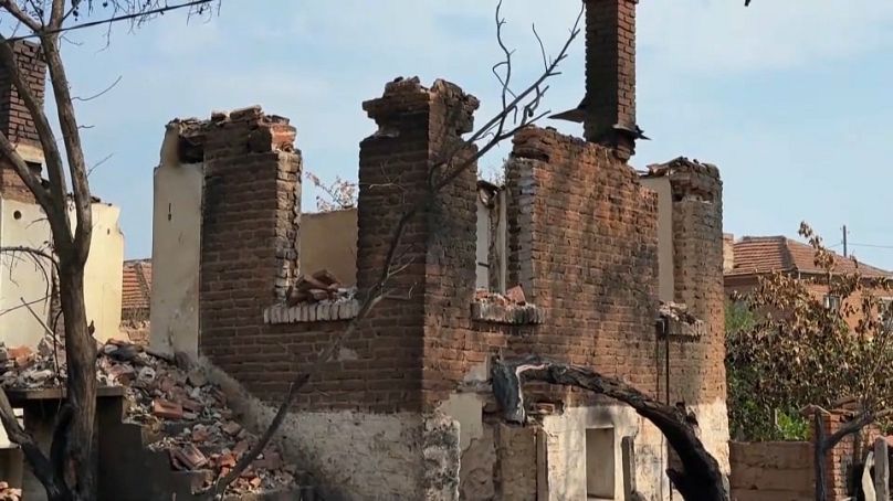 Houses have been burnt down in Bulgaria.