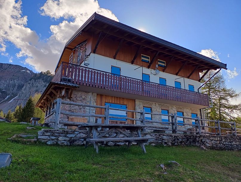 Rifugio Peller has 31 beds and a restaurant serving local specialities.