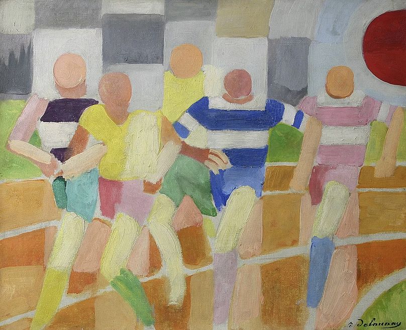 The Runners, about 1924, by Robert Delaunay (1885–1941) Oil paint on canvas