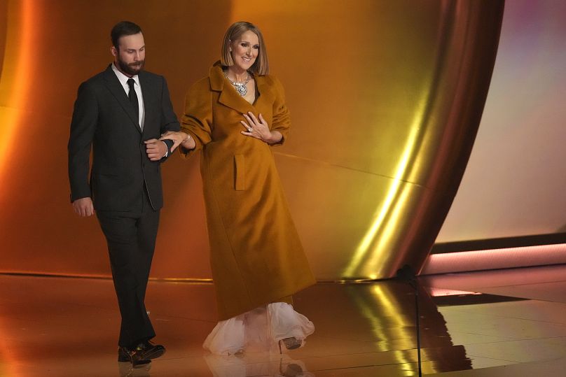 Céline Dion presents the award for album of the year during the 66th annual Grammy Awards on 4 Feb 2024, in Los Angeles