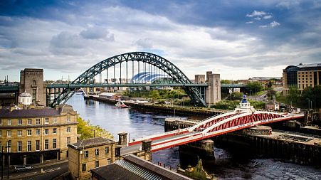 An aerial shot of Newcastle