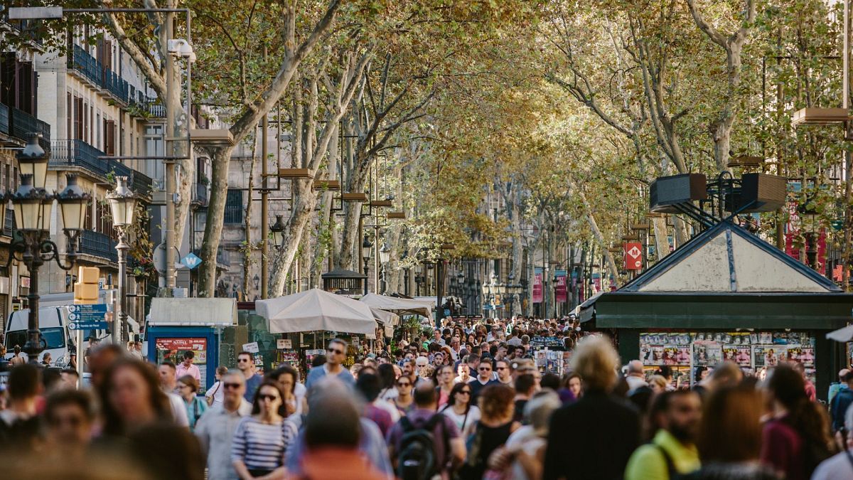 La Rambla de Barcelona.