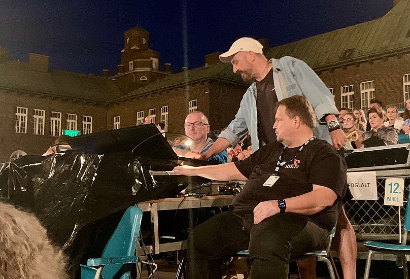 A rendező, Béres Attila a nyilvános főpróbán - Szeged, 2024. július 25.