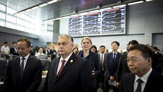 Orbán Viktor miniszterelnök a Kínai Ipari és Kereskedelmi Bank (ICBC) vezetőivel folytatott tárgyaláson Pekingben 2023. október 18-án
