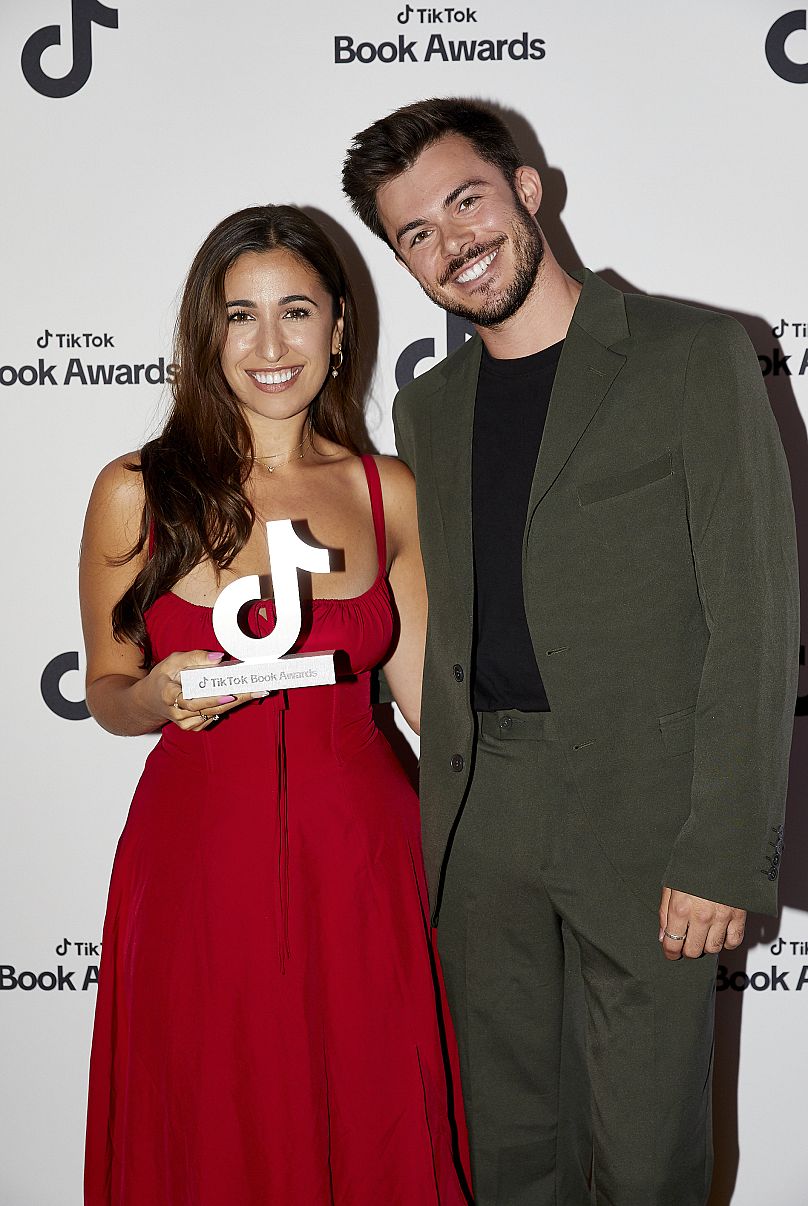 Freya Blyth and Jack Edwards, who presented the award for Indie Bookshop of the Year