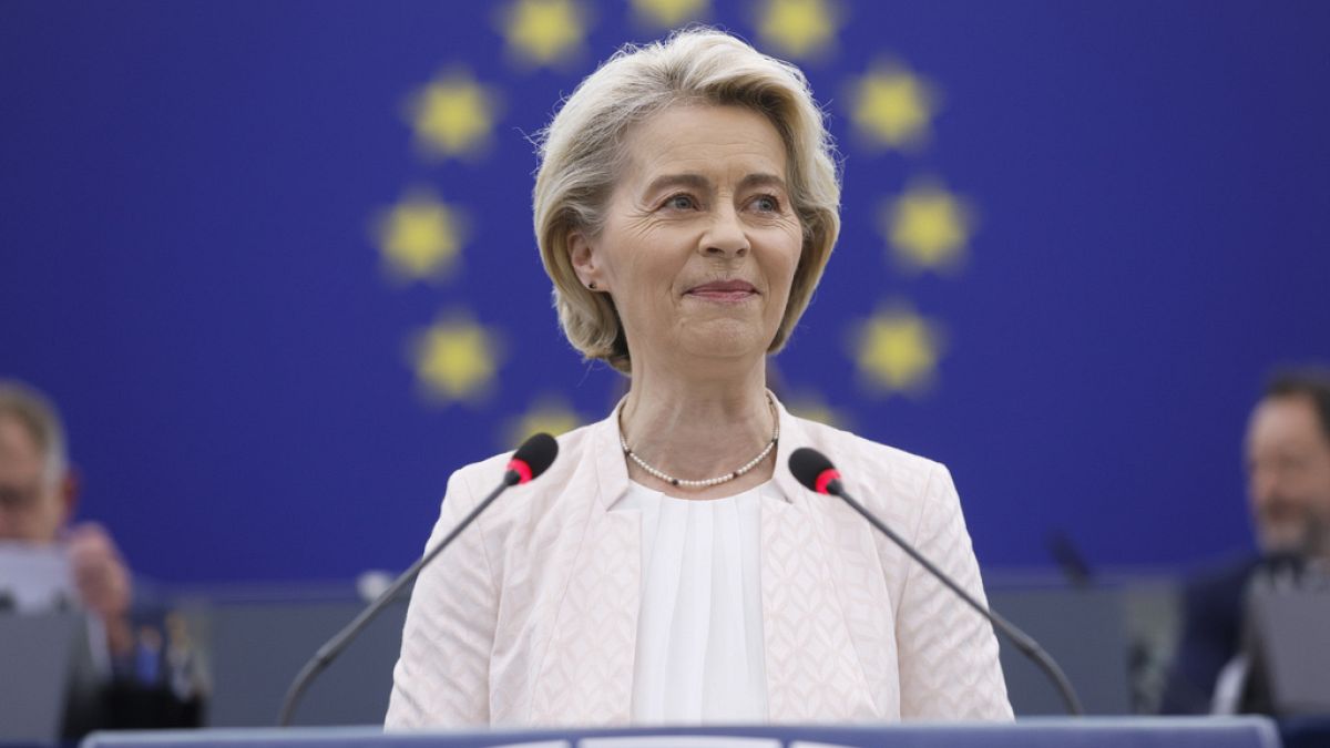 Avrupa Komisyonu Başkanı Ursula von der Leyen, Strazburg, 18 Temmuz 2024. 