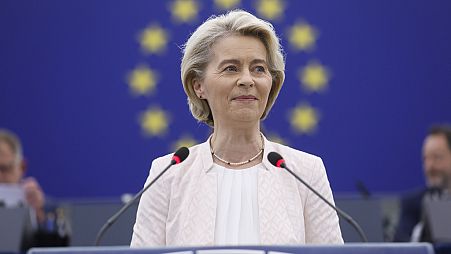 Avrupa Komisyonu Başkanı Ursula von der Leyen, Strazburg, 18 Temmuz 2024. 